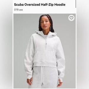 Scuba Oversized Half-Zip Hoodie